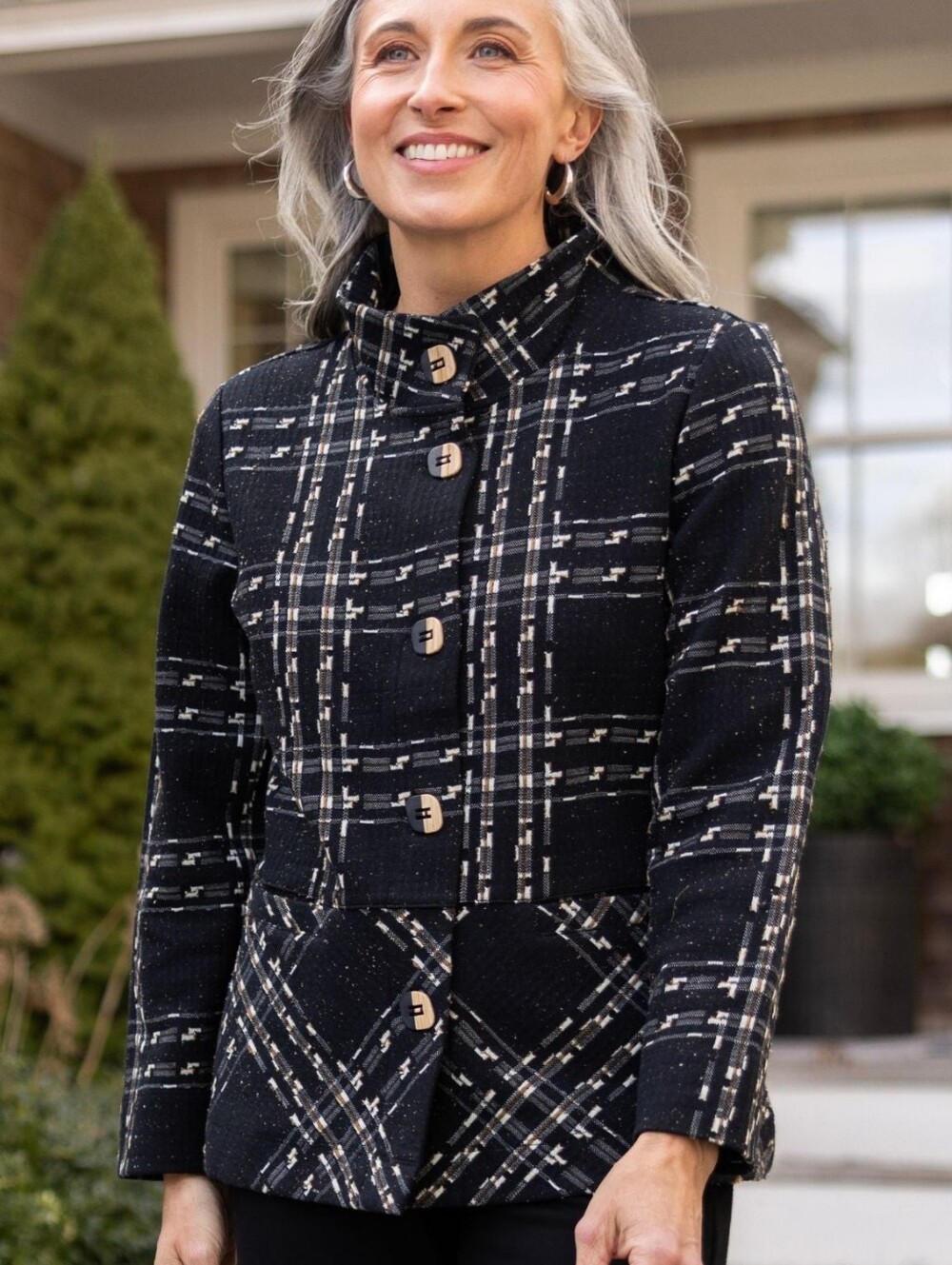 Habitat Plaid Swing Button-Up Jacket